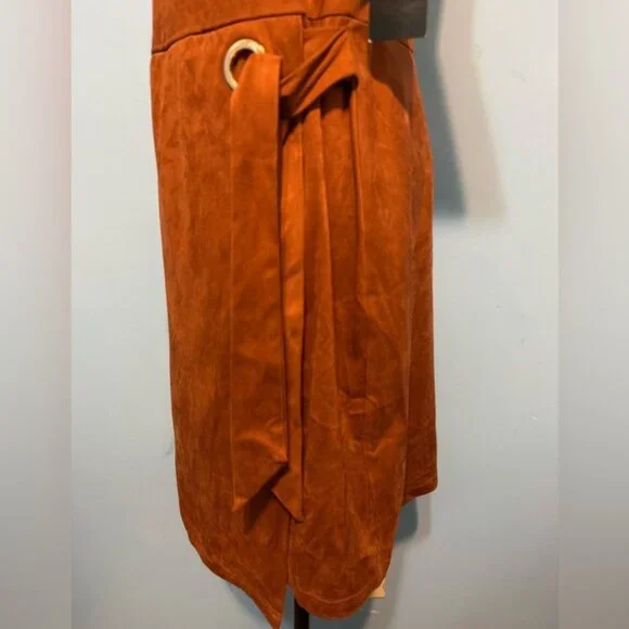 Tahari ASL Women’s Faux Suede Sheath Dress Size 14 Walnut NWT - Picture 5 of 10